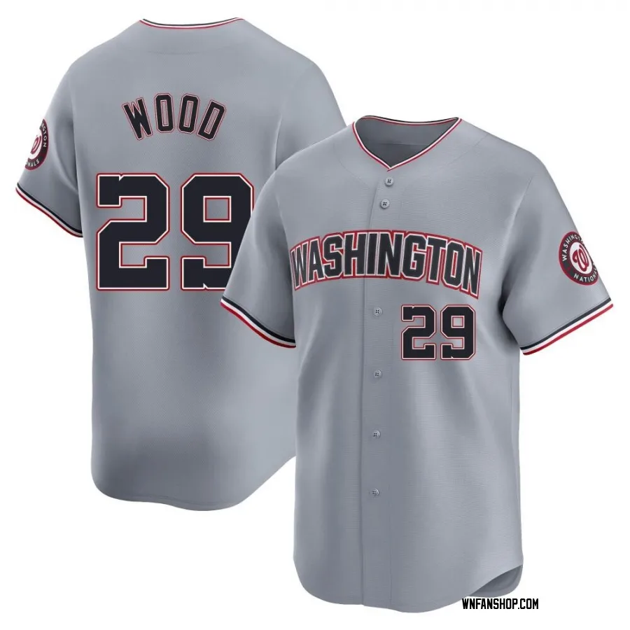 Limited Youth James Wood Washington Nationals Road Jersey Gray Washington Store