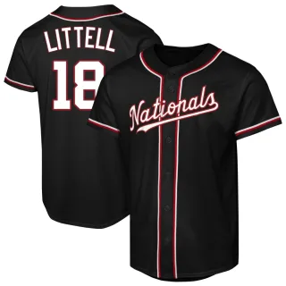 Replica Youth Zack Littell Washington Nationals Fashion Out Jersey - Black